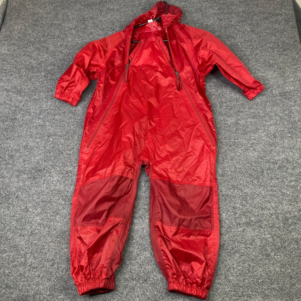 Tuffo Muddy Buddy Red Waterproof Rain Suit Coveralls Toddler Size 5T